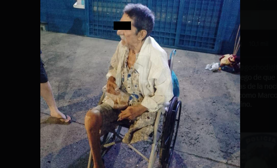 Capturan el terrible momento en que abandonan a un abuelito en Upata: familiares quedaron detenidos (VIDEO)