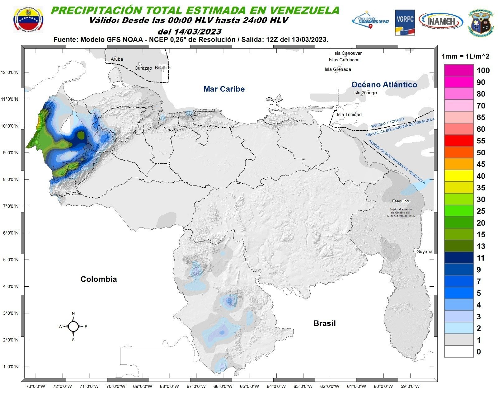 Inameh prevé condiciones meteorológicas estables en gran parte de Venezuela este #14Mar