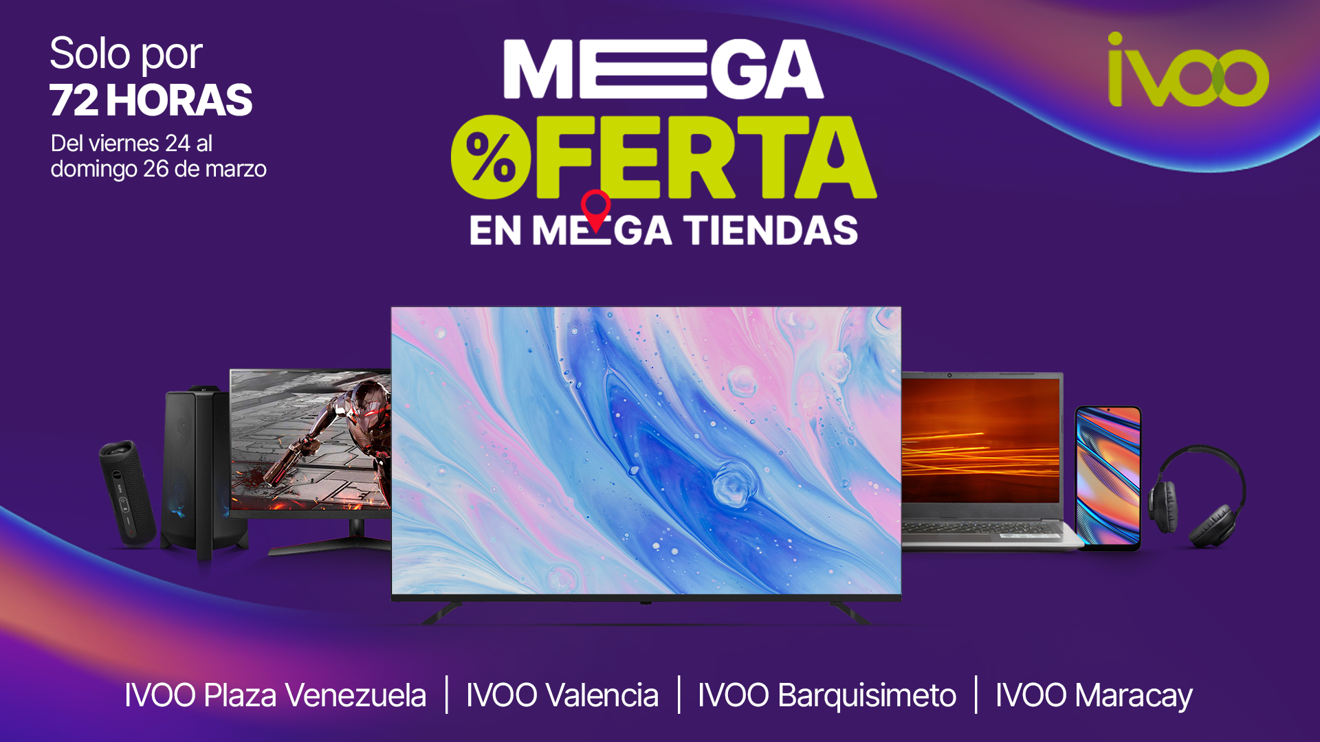 IVOO activará exclusiva Mega Oferta para mega tiendas por 72 horas