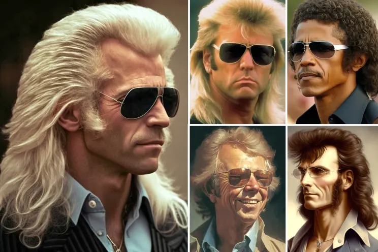 EN FOTOS: Así la Inteligencia Artificial reimaginó a los presidentes de EEUU con peinados “mullets”