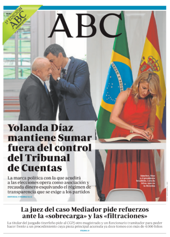 Portadas de la prensa internacional de este jueves 27 de abril de 2023