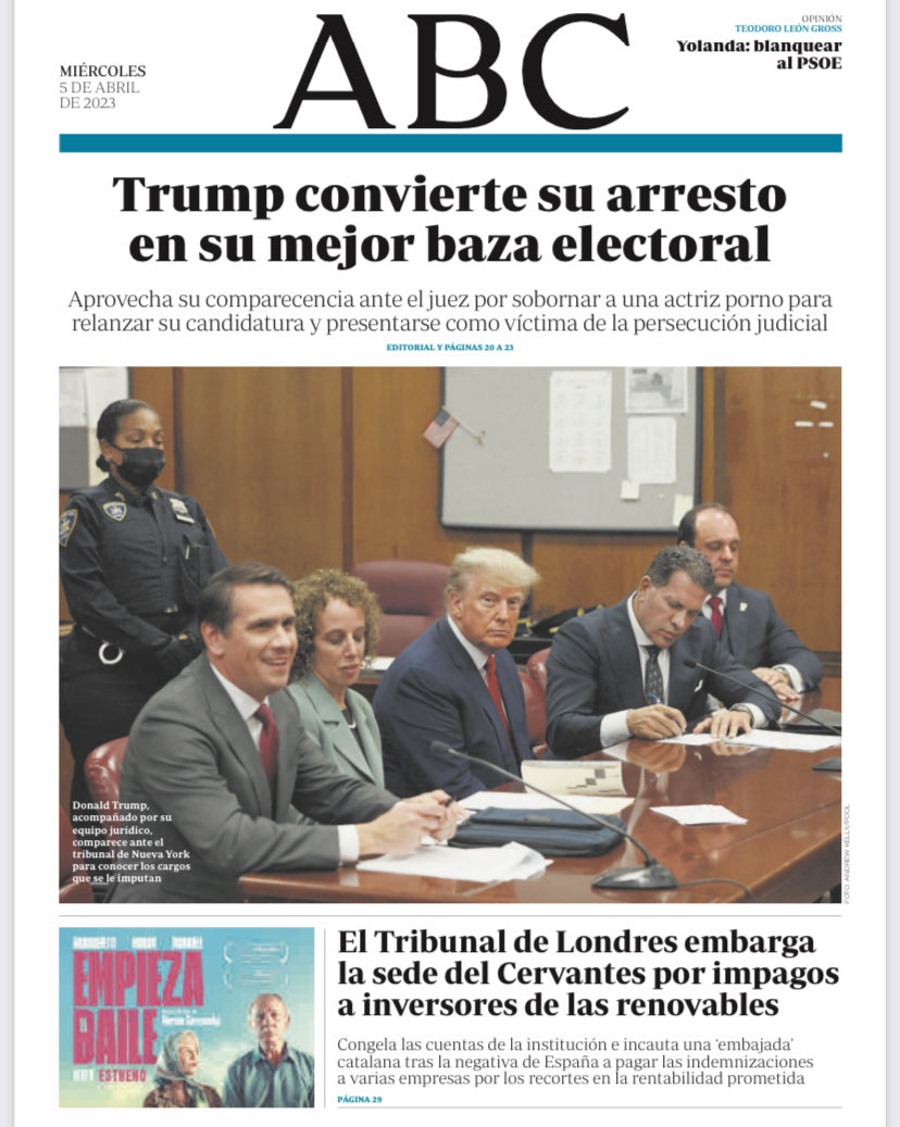 Portadas de la prensa internacional de este miércoles 5 de abril de 2023