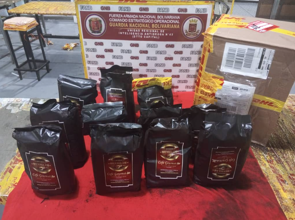 GNB incautó 90 kilos de cocaína que serían enviados a Australia en bolsas de café