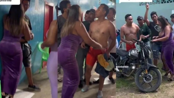 VIDEO: El incómodo momento en que una mujer descubre la infidelidad de su esposo en un prostíbulo