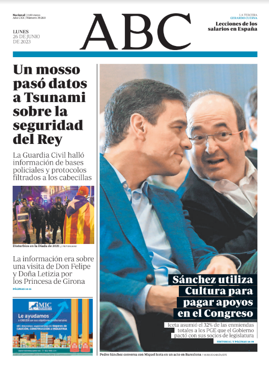 Portadas de la prensa internacional de este lunes 26 de junio de 2023