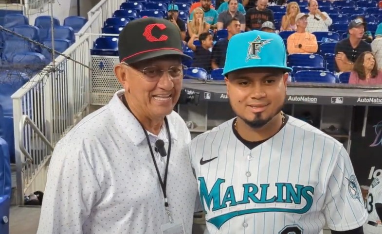 EN VIDEO: Luis Arráez conoce por primera vez a la leyenda del béisbol venezolano David Concepción