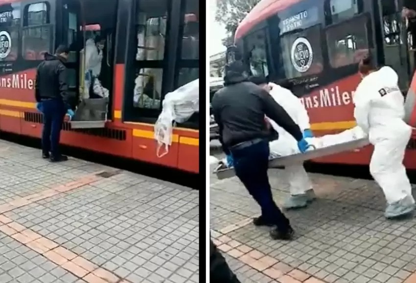 VIDEO: Mujer murió misteriosamente en un TransMilenio y conmocionó a todos en Bogotá