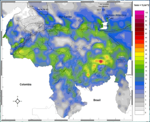 Onda tropical número 30 origina nubosidad y lluvias en varios estados de Venezuela este #16Ago, según Inameh