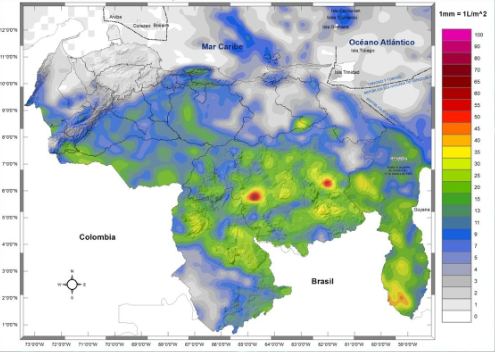 Inameh prevé lluvias y chubascos en algunos estados de Venezuela este #3Ago