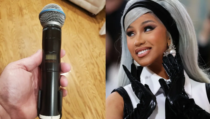 Subastan el micrófono que Cardi B le lanzó a una fanática y ya alcanza un precio estratosférico