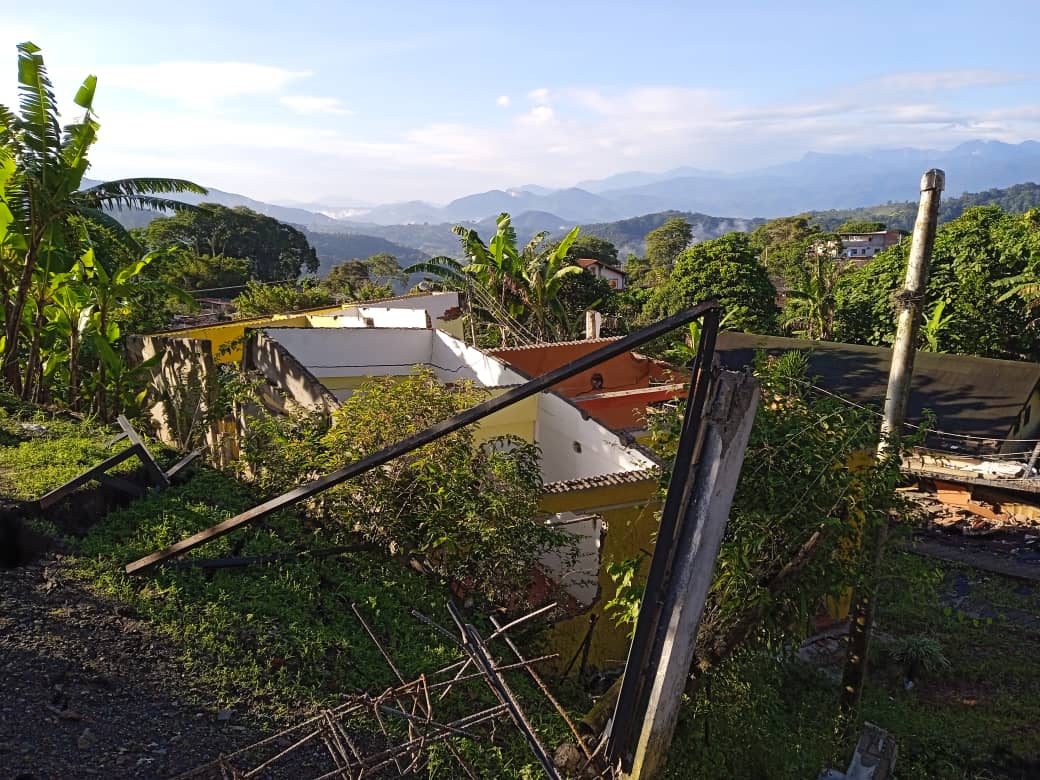 “El Pueblito” que quedó casi destruido por un gran deslizamiento de terreno en Táchira