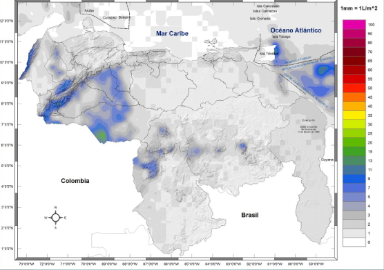 Se esperan fuertes lluvias y actividad eléctrica en gran parte de Venezuela este #4Sep, según Inameh