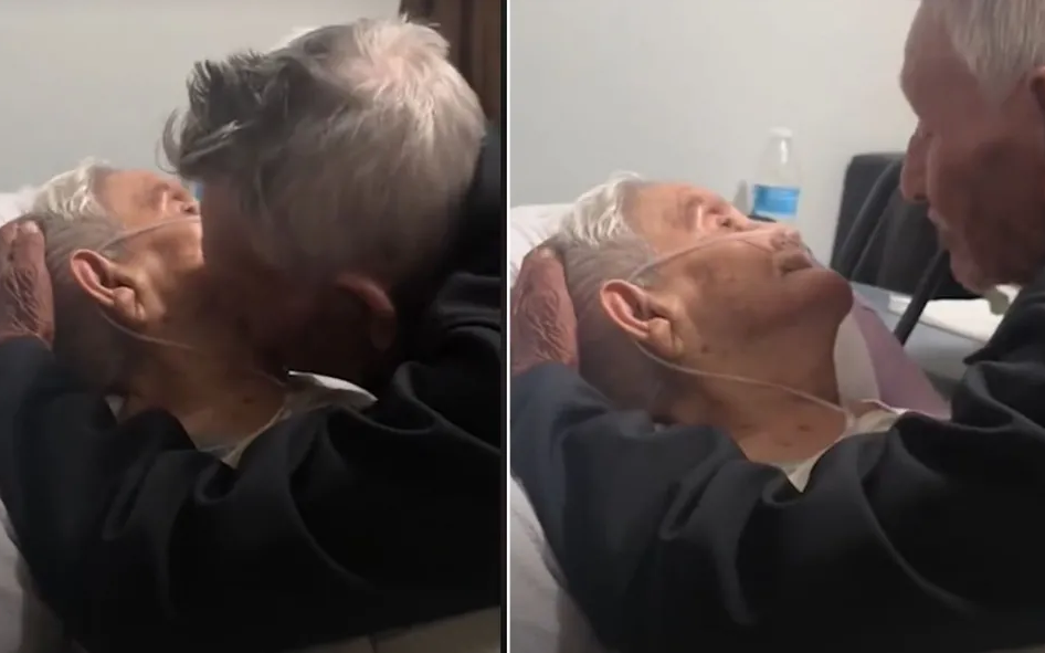 “Allá nos vemos”: pareja de abuelitos conmovió las redes al despedirse tras 73 años de casados (VIDEO)