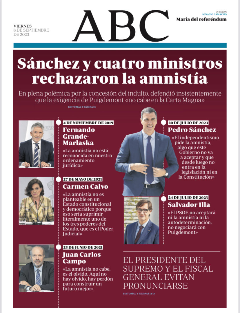 Portadas de la prensa internacional de este viernes 8 de septiembre de 2023