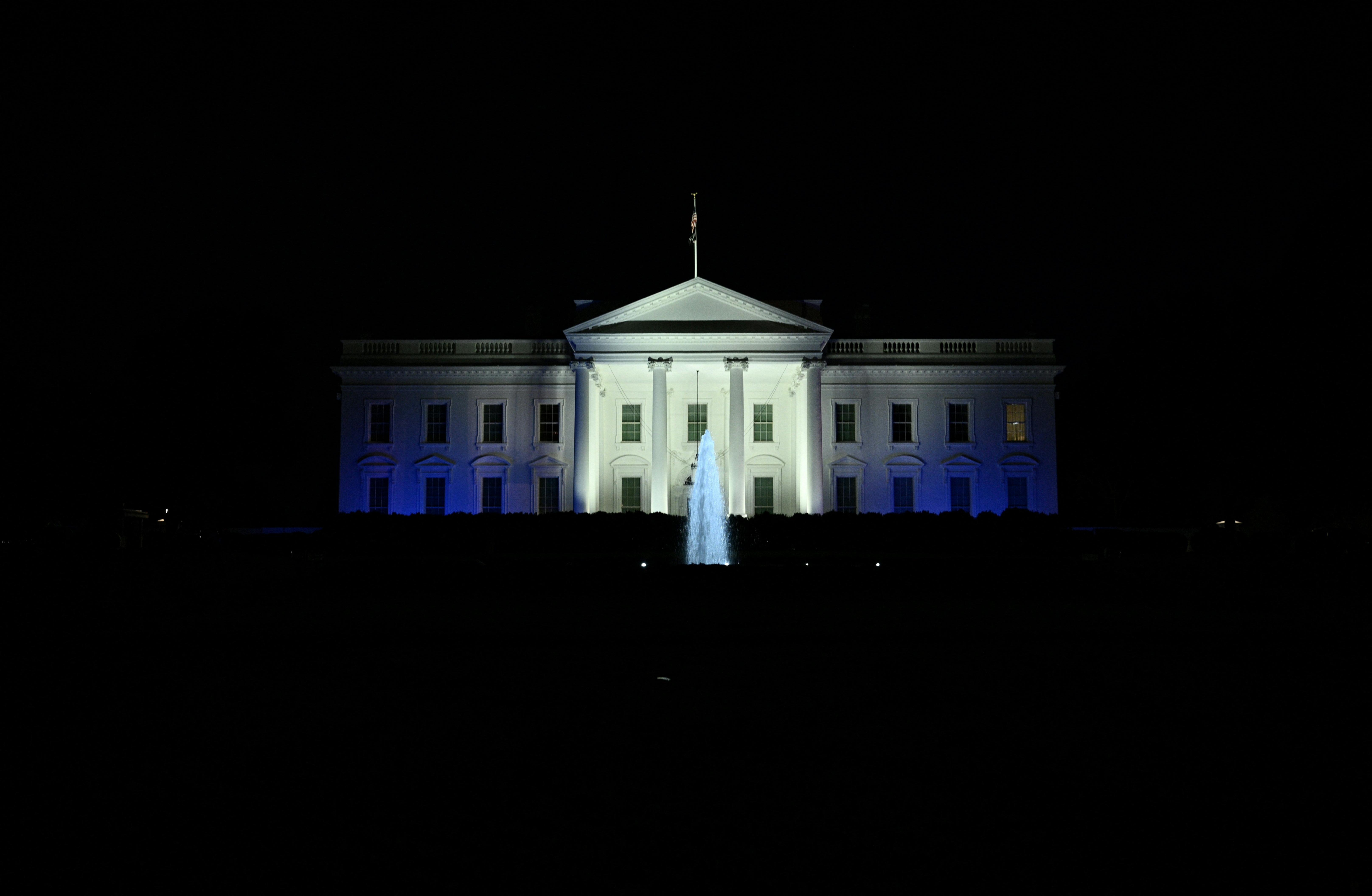 La Casa Blanca se ilumina con los colores de la bandera de Israel