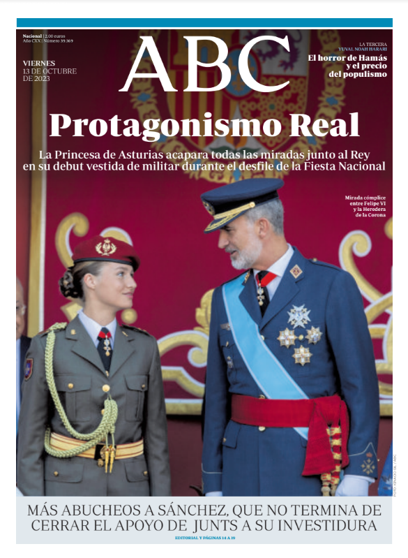 Portadas de la prensa internacional de este viernes 13 de octubre de 2023