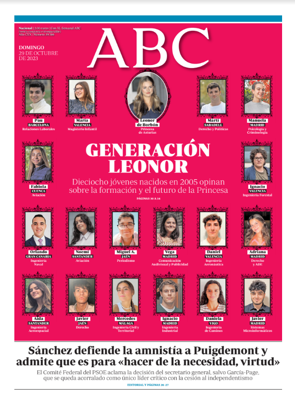 Portadas de la prensa internacional de este domingo 29 de octubre de 2023