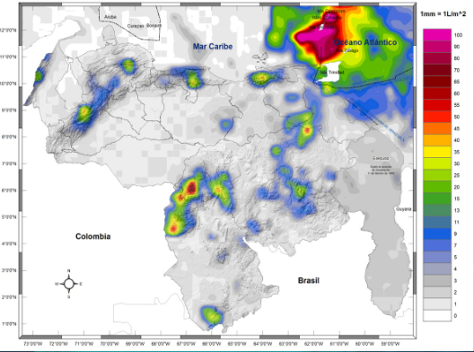 Inameh alerta sobre el paso de la onda tropical número 45 sobre Venezuela este #5Oct