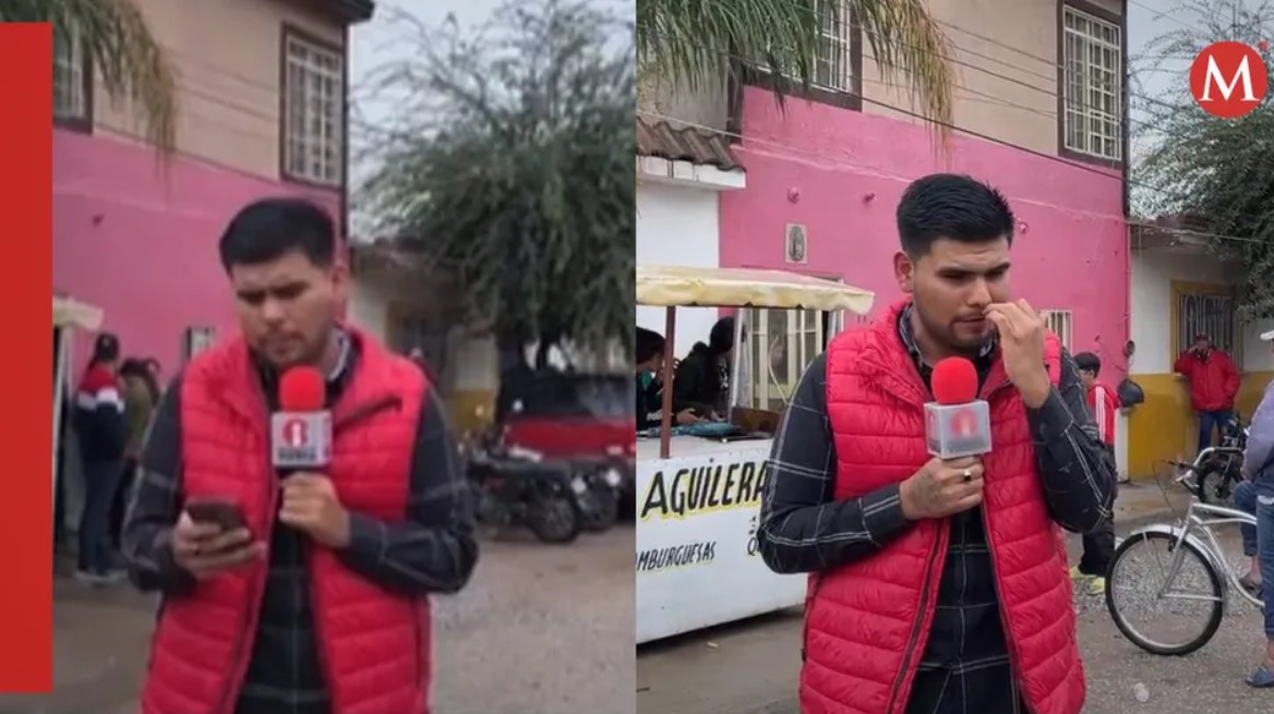 Reportero llegó a cubrir fallecimiento y se enteró en plena transmisión que era su primo (VIDEO)