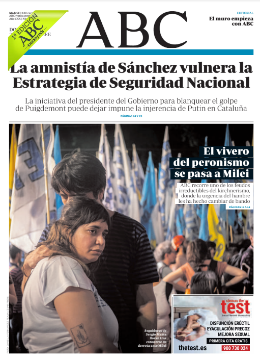 Portadas de la prensa internacional de este domingo 26 de noviembre de 2023