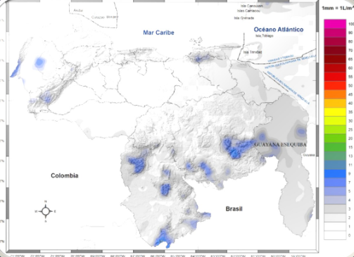 Inameh prevé nubosidad y lluvias en algunas zonas de Venezuela este #29Dic