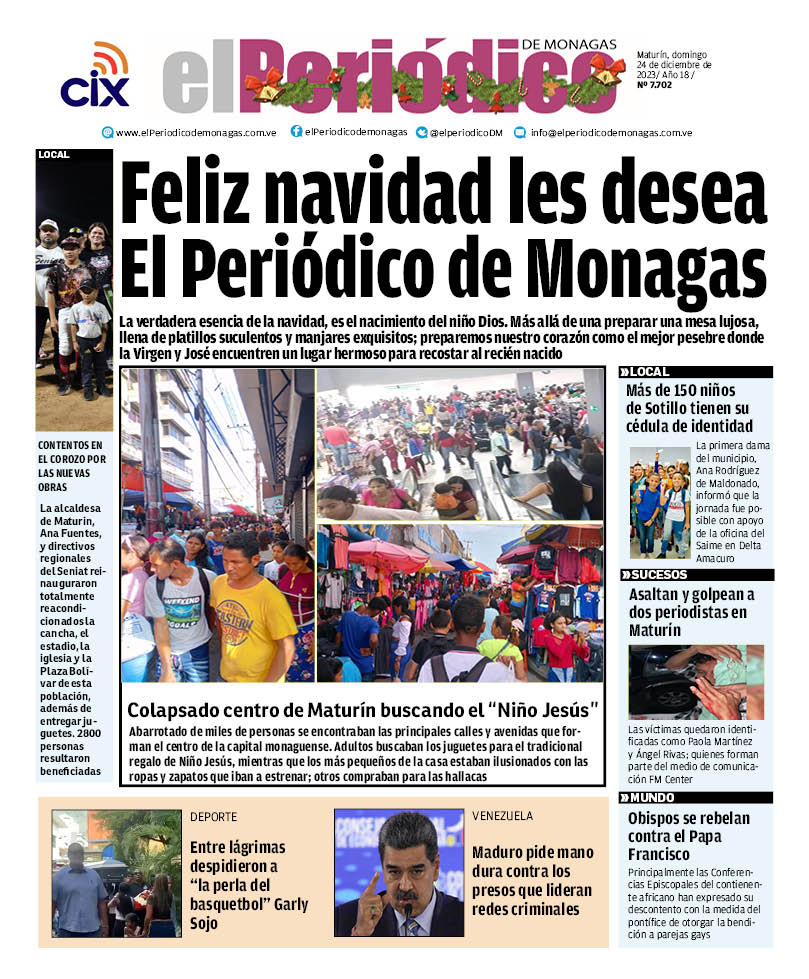 Portadas de este domingo 24 de diciembre de 2023