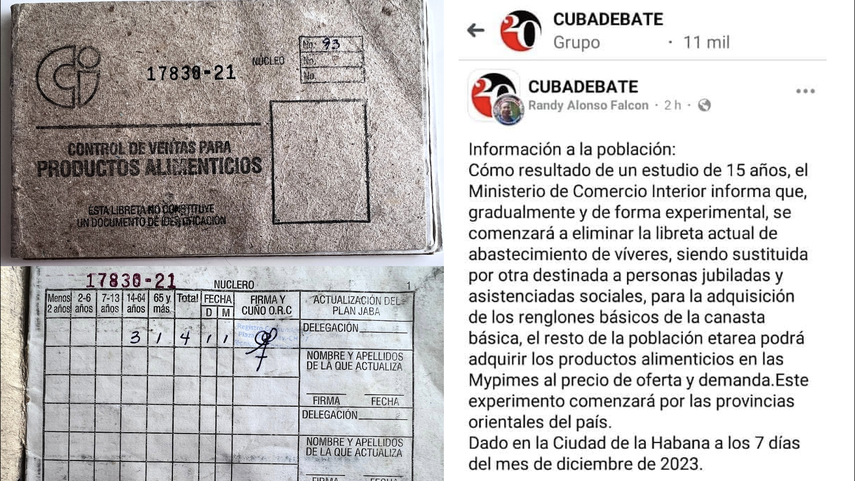 ¿El régimen de Cuba anuncia el fin de la libreta de racionamiento?