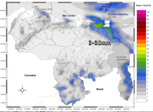 Inameh prevé lluvias y lloviznas en algunas áreas de Venezuela este #16Ene