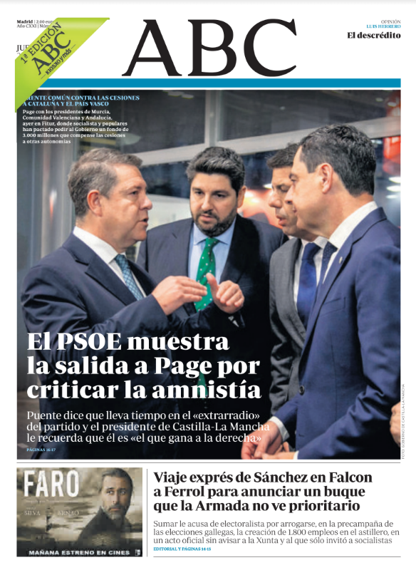 Portadas de la prensa internacional de este jueves 25 de enero de 2023