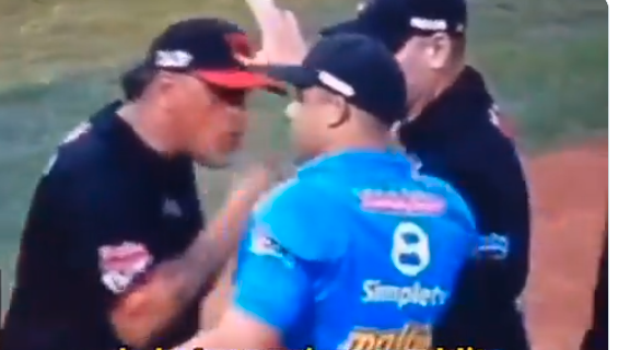 Insólito: Se filtra delicado video sobre discusión entre Henry Blanco y umpire que lo expulsó en la final de la Lvbp