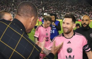 El gesto de Messi con Will Smith en el entretiempo del debut del Inter Miami en la MLS