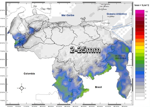 Inameh prevé lloviznas en algunas zonas de Venezuela este #29Mar