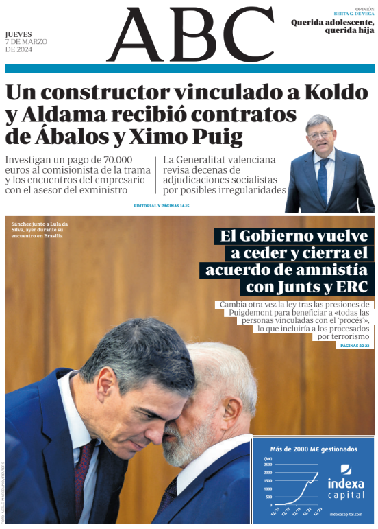 Portadas de la prensa internacional de este jueves 7 de marzo de 2024