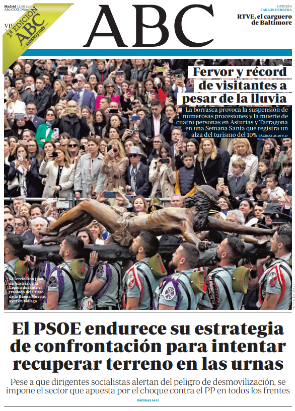 Portadas de la prensa internacional de este viernes 29 de marzo de 2024