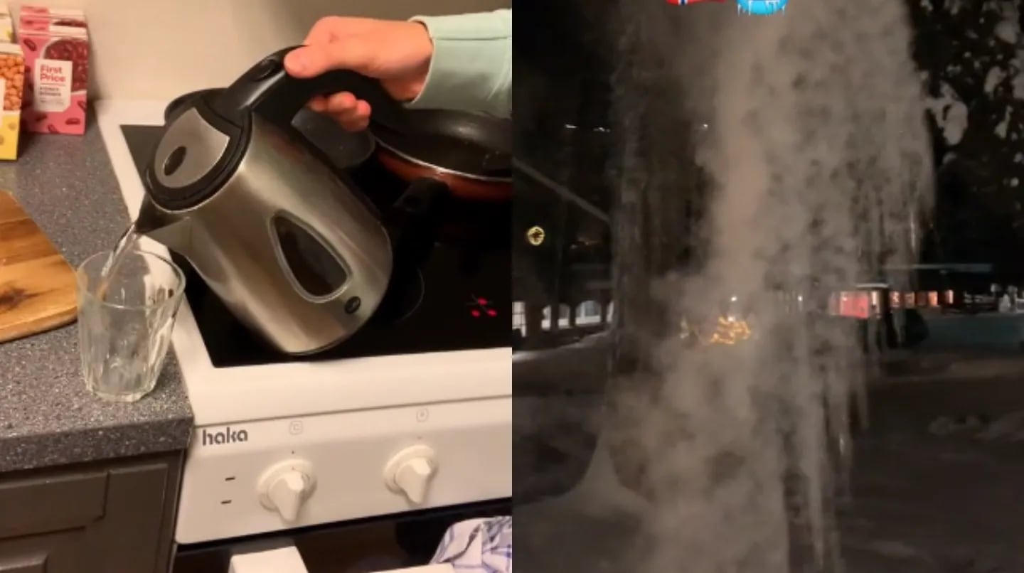 VIDEO viral: Así el agua hirviendo se convierte en nieve en el frío clima de Noruega