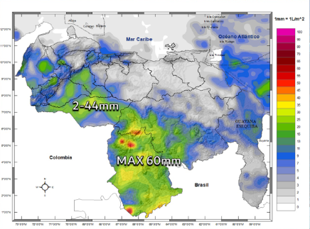 Inameh prevé lluvias de intensidad variable en gran parte de Venezuela este #16May