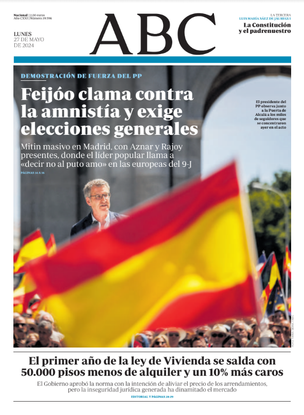 Portadas de la prensa internacional de este lunes 27 de mayo de 2024