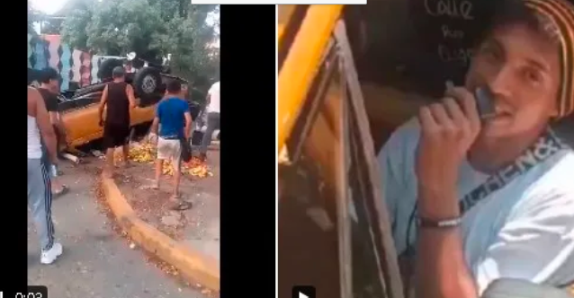 Al popular influencer “Atención Señora Carmen” se le fueron los frenos en La Guaira y dejó al menos tres heridos (VIDEO)