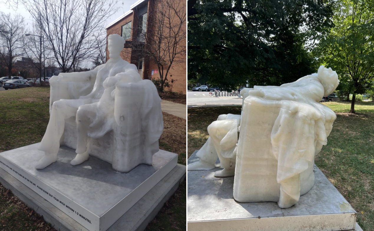 Estatua de Abraham Lincoln se hizo VIRAL cuando una ola de calor le derritió la cabeza