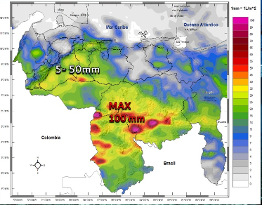 Inameh alerta sobre el desplazamiento de la onda tropical 11 por el centro de Venezuela este #21Jun