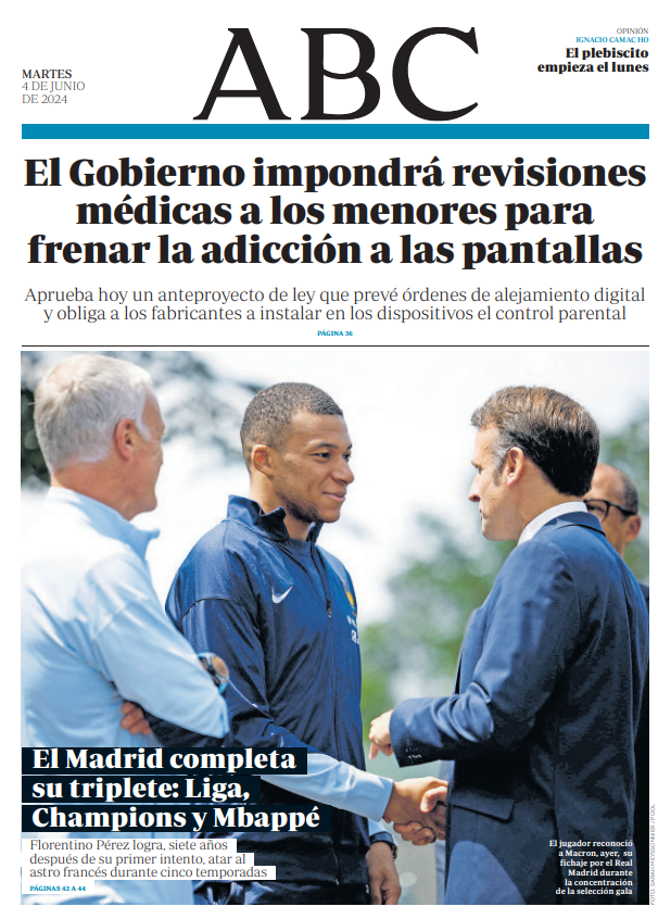 Portadas de la prensa internacional de este martes 4 de junio de 2024