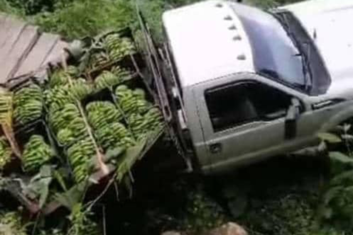 No aguantó el peso de un camión y se derrumbó puente en zona rural de Mérida