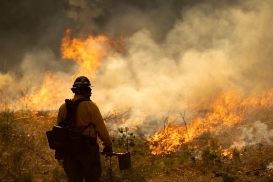 Bomberos luchan por contener enorme incendio de un parque de California