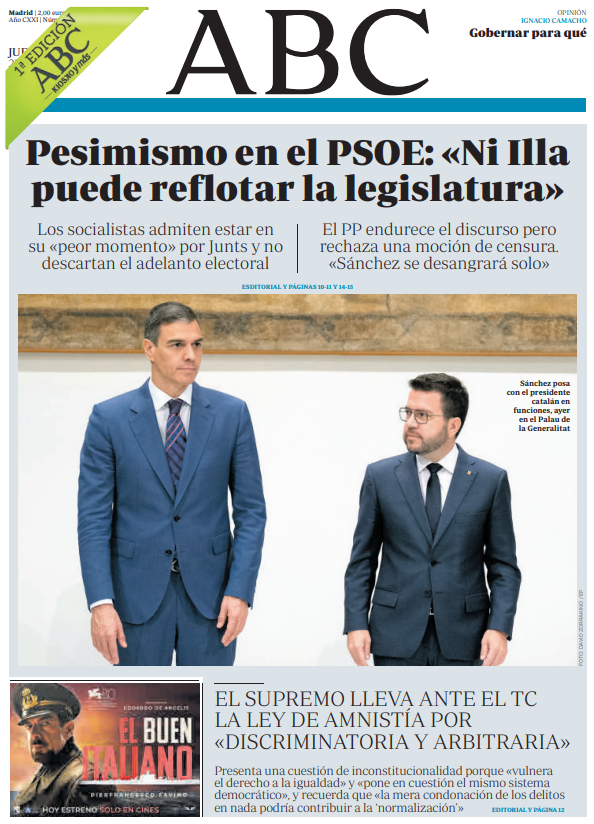 Portadas de la prensa internacional de este jueves 25 de julio de 2024