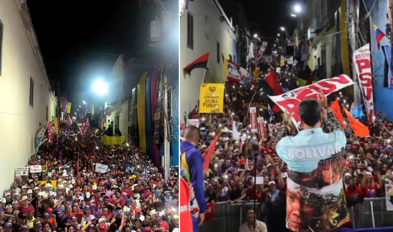 Nicolás Maduro y Jorge Rodríguez usan la misma callecita para esconder sus mítines en Ciudad Bolívar