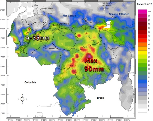 Inameh prevé nubosidad y precipitaciones en gran parte de Venezuela este #29Jul