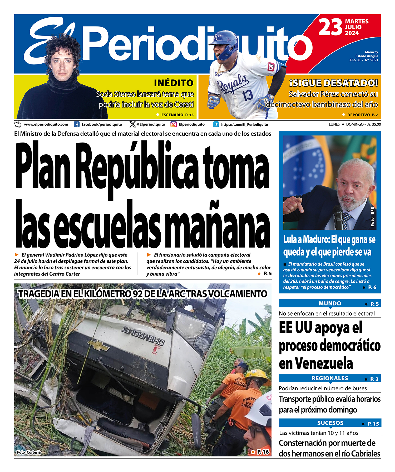 Portadas de este martes 23 de julio de 2024