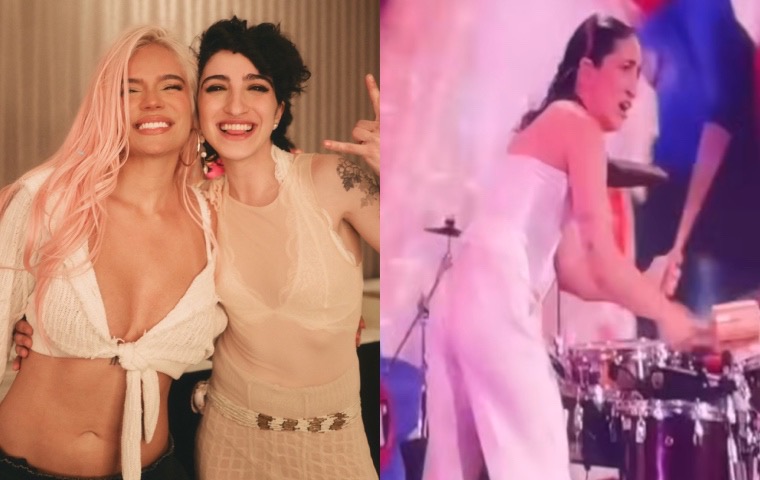 Emily Estefan brilló en el escenario junto a Karol G en el cierre de su gira en el Bernabéu