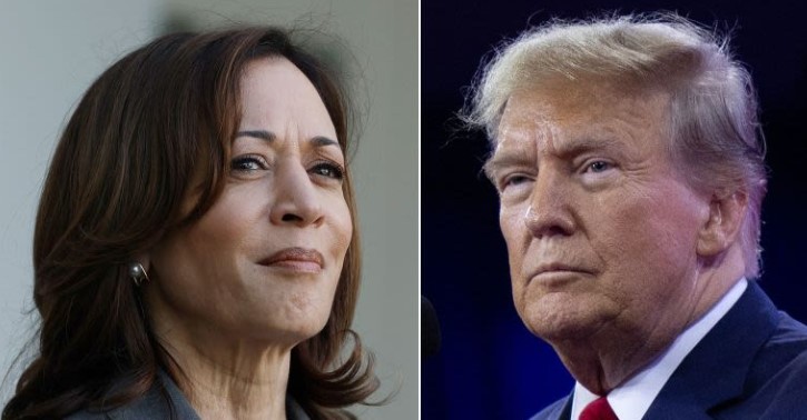 Harris y Trump comienzan su precampaña sin un líder claro en intención de voto, según CNN