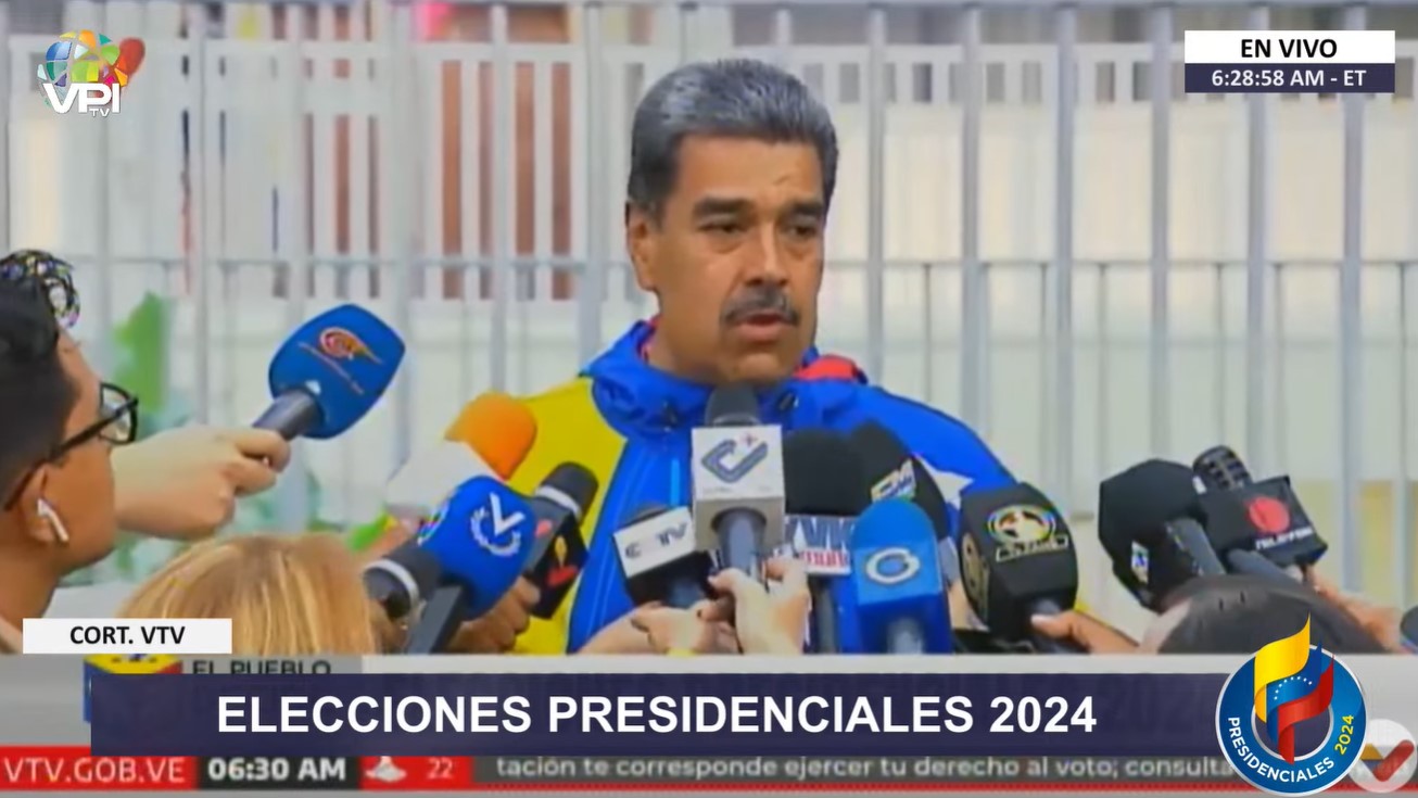 Luego de votar, Maduro aseguró que “el único candidato perseguido” es él (VIDEO)
